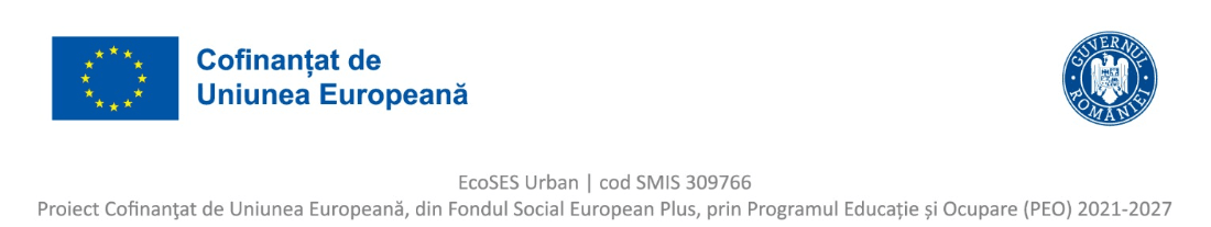 Co-funded by the European Union and the Government of Romania — EcoSES Urban, SMIS code 309766